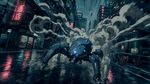
Anime illustration in the style of Ghost in the Shell: Stand Alone Complex, cel-shaded with muted cyanteal color palette and high contrast noir lighting. A Tachikoma think-tank mech bursting at full speed out of a dense cloud of gray-white smoke on a rain-slicked Tokyo backstreet at dusk, its four legs splayed mid-gallop, optical sensors glowing bright cerulean blue, small body tilted forward with momentum. Long dramatic tendrils and ribbons of smoke trailing behind it like ghostly tails, swirling in turbulent vortices from the speed. Wet asphalt reflecting neon kanji signage in pink and teal, puddles splashing under mechanical feet. Background: dense urban canyon of Tokyo — layered buildings, exposed cable bundles, vending machines, narrow alley perspective vanishing point. Debris particles and sparks scattered in the air. Dynamic low-angle shot, extreme motion blur on background, speed lines integrated organically into smoke trails. Cinematic composition, anamorphic lens distortion at edges. Atmosphere: gritty, electric, kinetic energy. Color grading: deep teals, steel blues, punctuated by warm neon orange-pink accents from signage. Production I.G. animation quality, Kenji Kamiyama directorial style.
