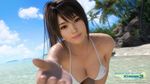 A screenshot from DEAD OR ALIVE Xtreme 3 but with impossibly photorealistic graphics, very realistic, insanely high quality photorealism (the graphics are exaggeratedly ultrarealistic, a lot more realistic than the real life itself!)

